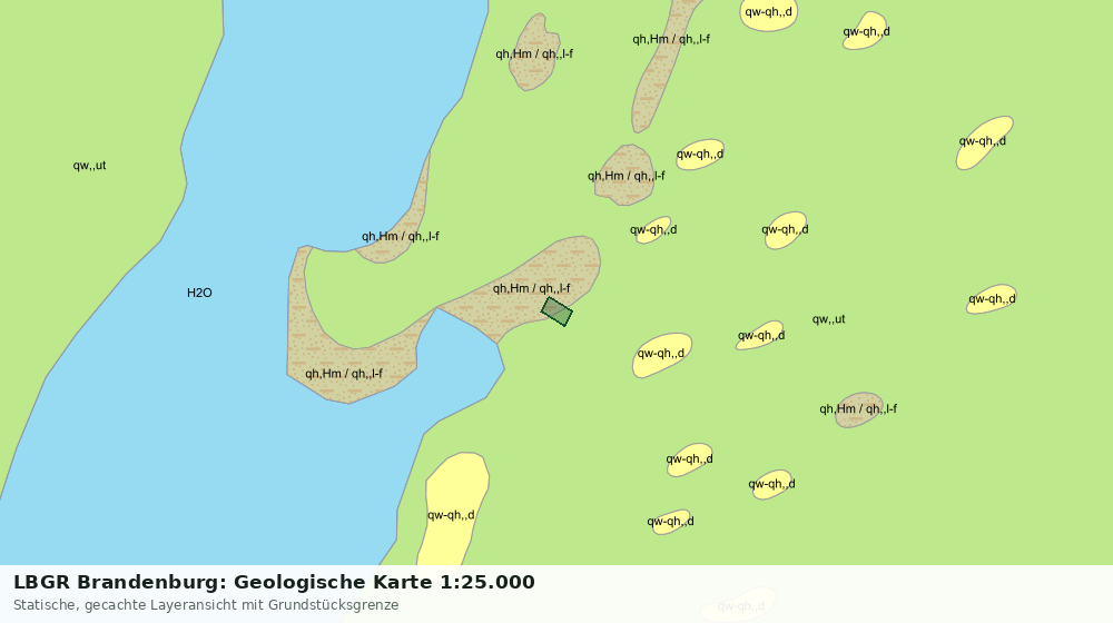 Statische Kartenansicht: LBGR Brandenburg: Geologische Karte 1:25.000