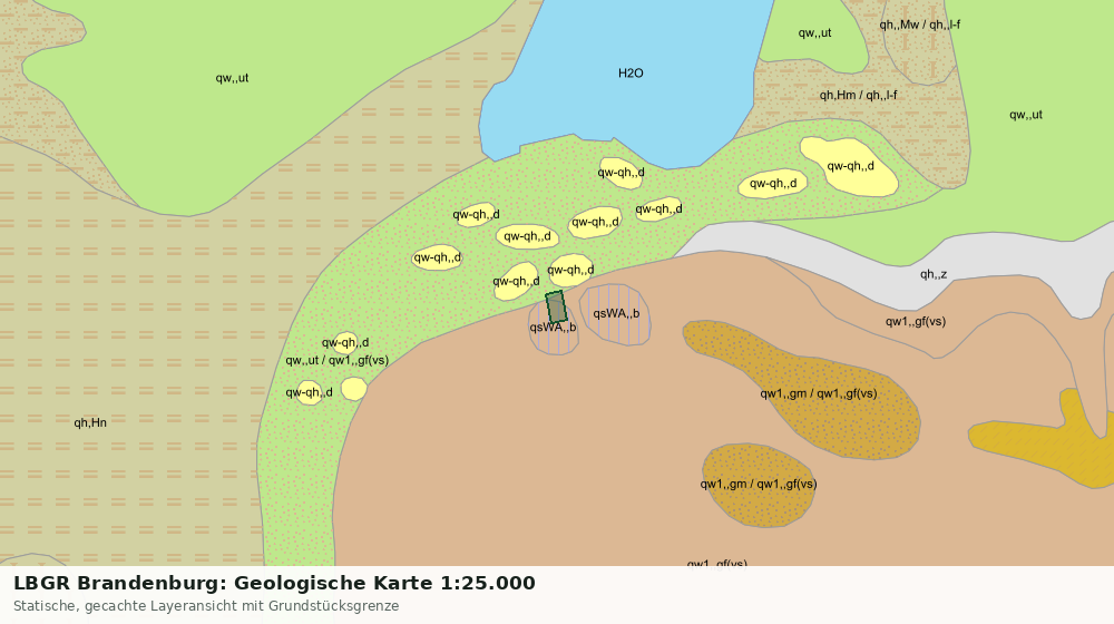 Statische Kartenansicht: LBGR Brandenburg: Geologische Karte 1:25.000