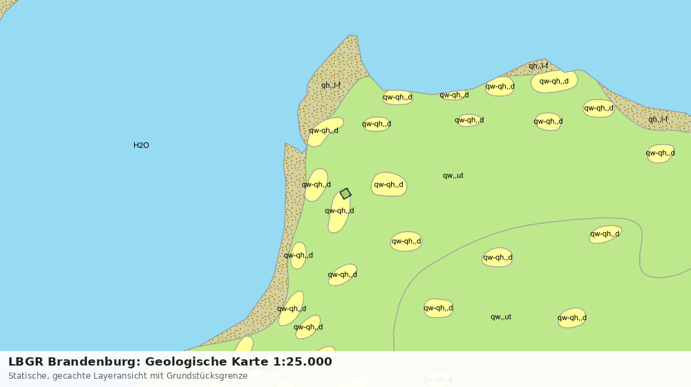 Statische Kartenansicht: LBGR Brandenburg: Geologische Karte 1:25.000