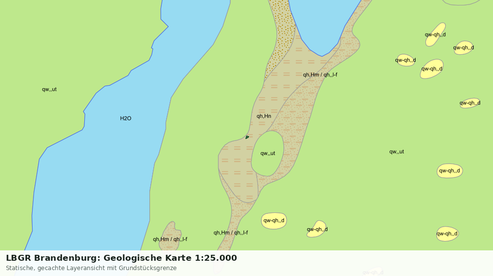 Statische Kartenansicht: LBGR Brandenburg: Geologische Karte 1:25.000