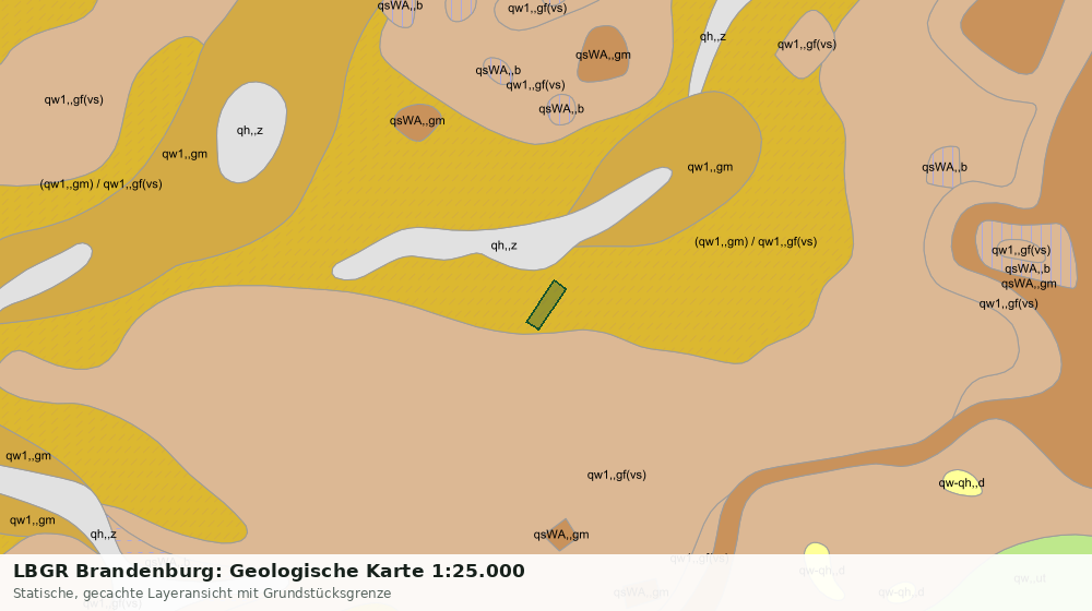 Statische Kartenansicht: LBGR Brandenburg: Geologische Karte 1:25.000
