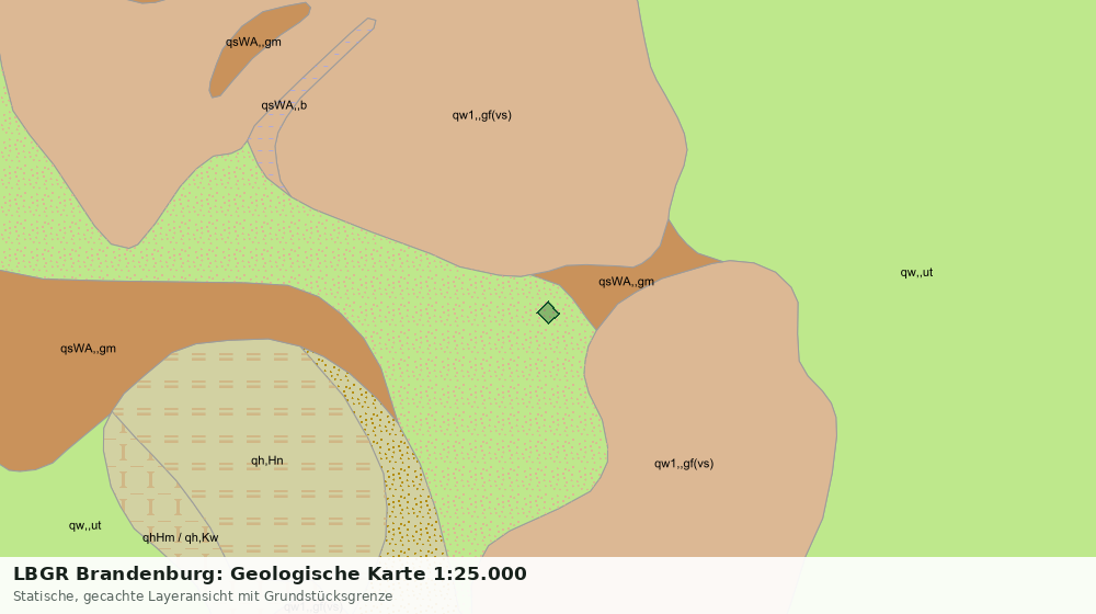 Statische Kartenansicht: LBGR Brandenburg: Geologische Karte 1:25.000
