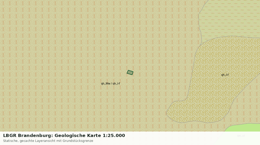 Statische Kartenansicht: LBGR Brandenburg: Geologische Karte 1:25.000