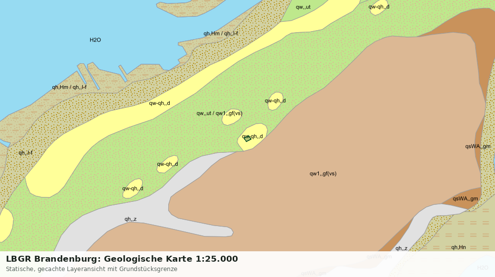 Statische Kartenansicht: LBGR Brandenburg: Geologische Karte 1:25.000
