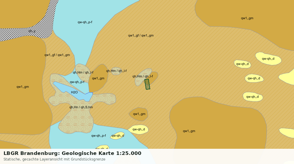 Statische Kartenansicht: LBGR Brandenburg: Geologische Karte 1:25.000