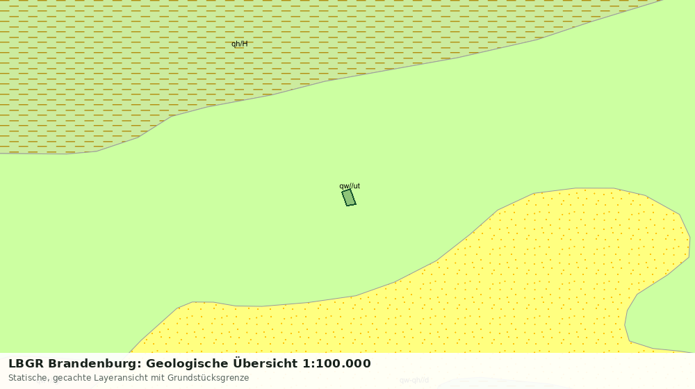 Statische Kartenansicht: LBGR Brandenburg: Geologische Übersicht 1:100.000
