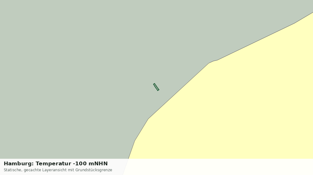 Statische Kartenansicht: Hamburg: Temperatur -100 mNHN