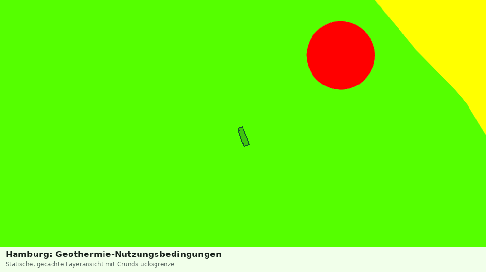 Statische Kartenansicht: Hamburg: Geothermie-Nutzungsbedingungen