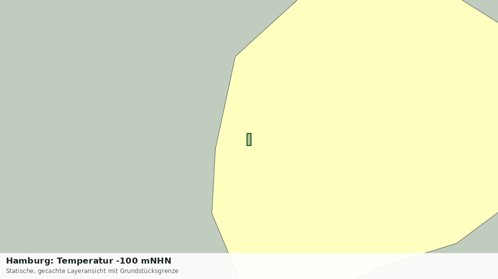 Statische Kartenansicht: Hamburg: Temperatur -100 mNHN