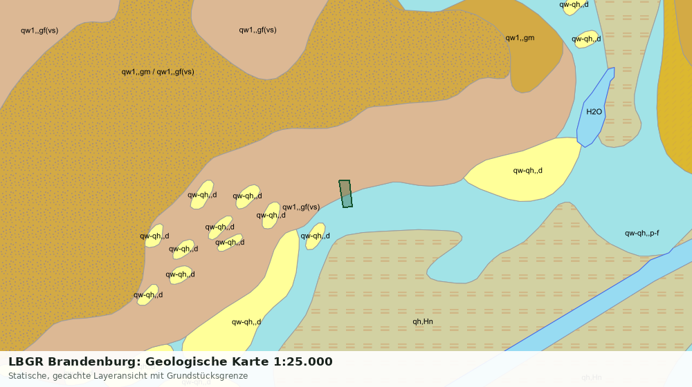 Statische Kartenansicht: LBGR Brandenburg: Geologische Karte 1:25.000