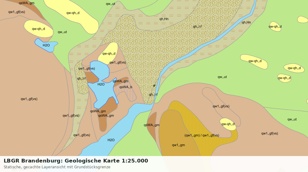 Statische Kartenansicht: LBGR Brandenburg: Geologische Karte 1:25.000