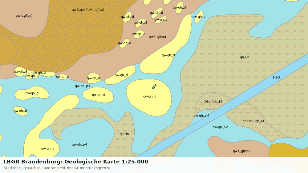 Statische Kartenansicht: LBGR Brandenburg: Geologische Karte 1:25.000