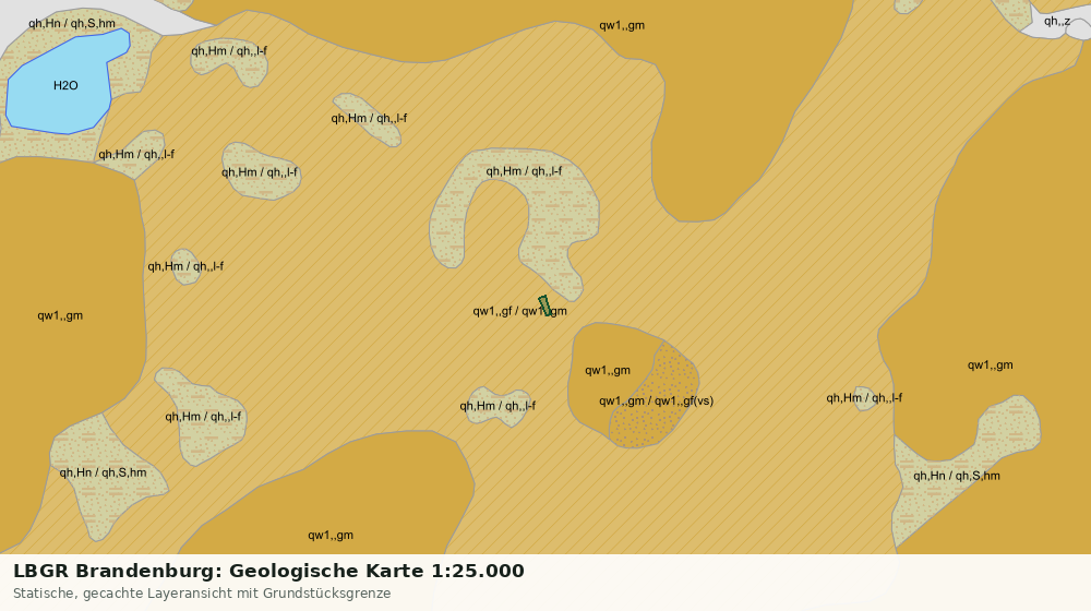 Statische Kartenansicht: LBGR Brandenburg: Geologische Karte 1:25.000
