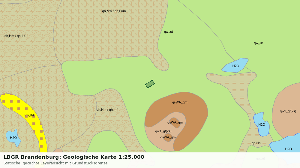 Statische Kartenansicht: LBGR Brandenburg: Geologische Karte 1:25.000