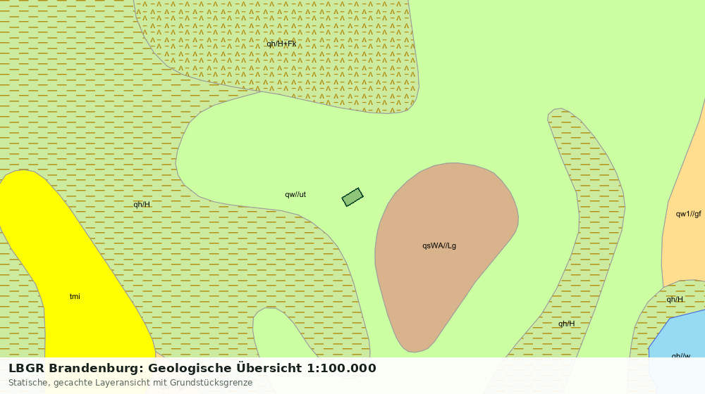 Statische Kartenansicht: LBGR Brandenburg: Geologische Übersicht 1:100.000
