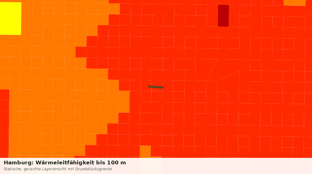 Statische Kartenansicht: Hamburg: Wärmeleitfähigkeit bis 100 m