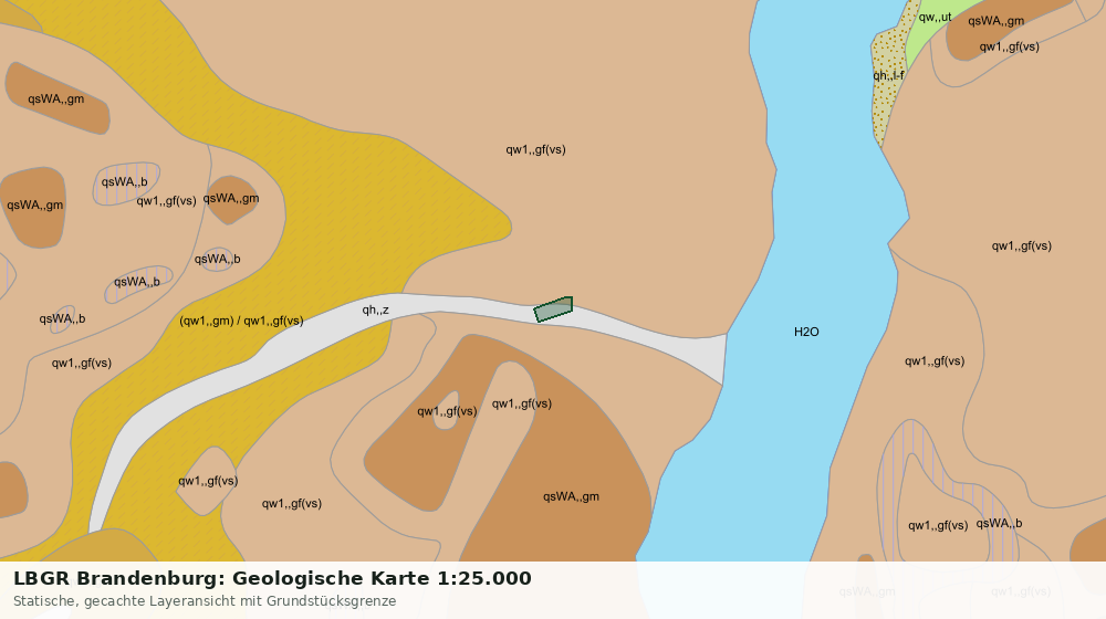 Statische Kartenansicht: LBGR Brandenburg: Geologische Karte 1:25.000