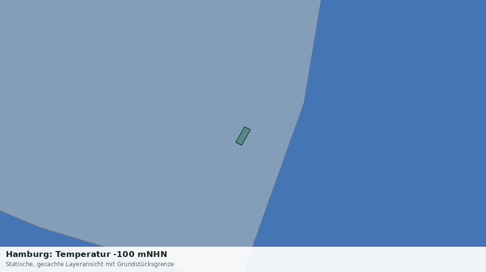 Statische Kartenansicht: Hamburg: Temperatur -100 mNHN