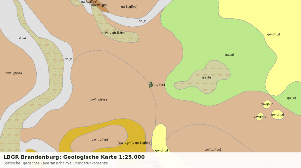 Statische Kartenansicht: LBGR Brandenburg: Geologische Karte 1:25.000