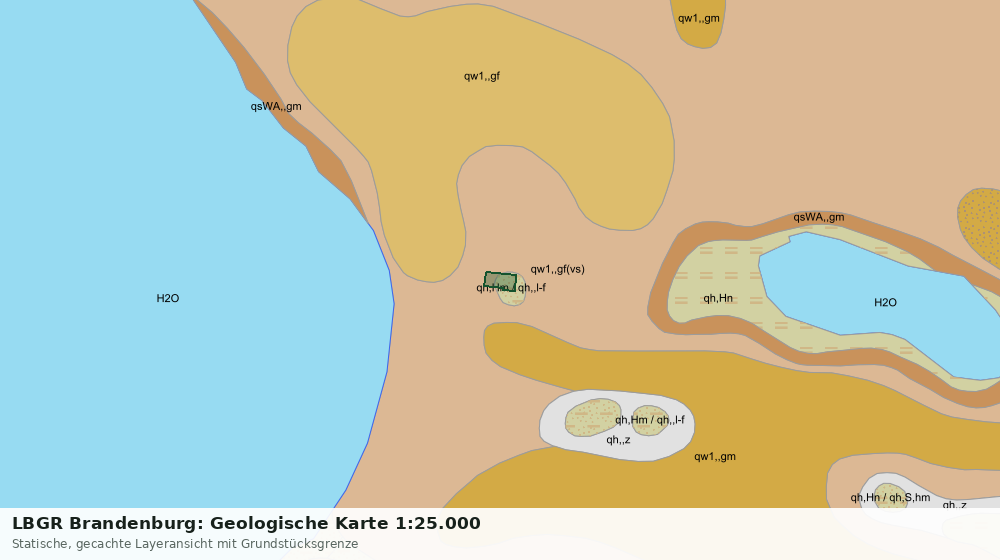 Statische Kartenansicht: LBGR Brandenburg: Geologische Karte 1:25.000