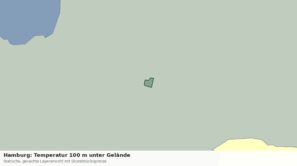 Statische Kartenansicht: Hamburg: Temperatur 100 m unter Gelände