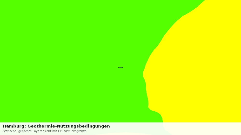 Statische Kartenansicht: Hamburg: Geothermie-Nutzungsbedingungen