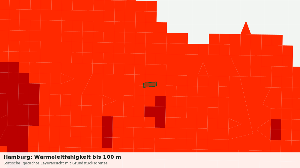 Statische Kartenansicht: Hamburg: Wärmeleitfähigkeit bis 100 m