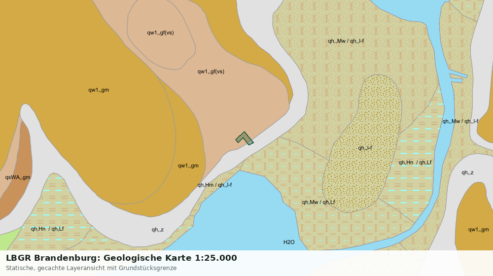 Statische Kartenansicht: LBGR Brandenburg: Geologische Karte 1:25.000