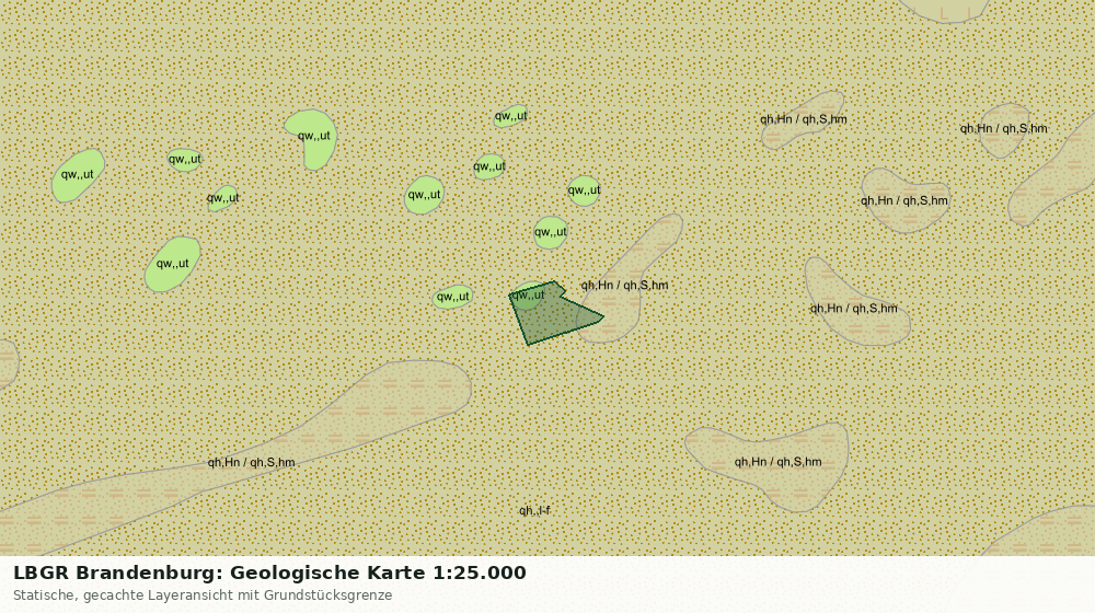 Statische Kartenansicht: LBGR Brandenburg: Geologische Karte 1:25.000