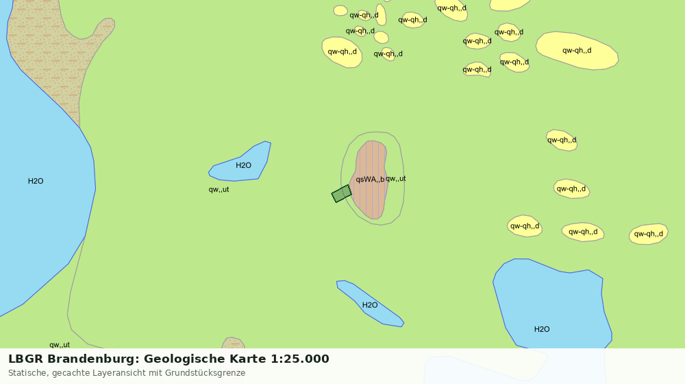 Statische Kartenansicht: LBGR Brandenburg: Geologische Karte 1:25.000
