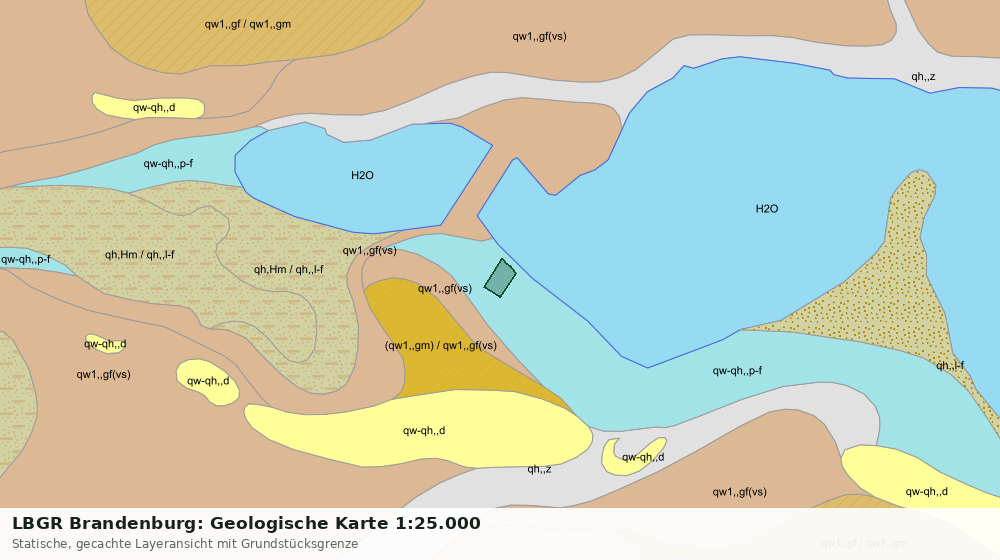 Statische Kartenansicht: LBGR Brandenburg: Geologische Karte 1:25.000