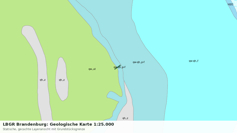 Statische Kartenansicht: LBGR Brandenburg: Geologische Karte 1:25.000