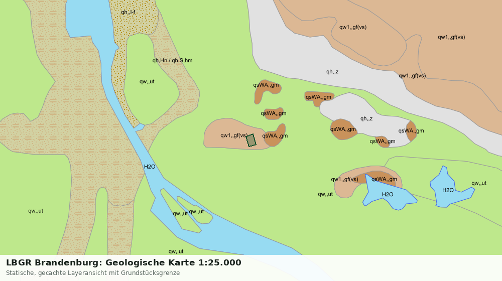 Statische Kartenansicht: LBGR Brandenburg: Geologische Karte 1:25.000