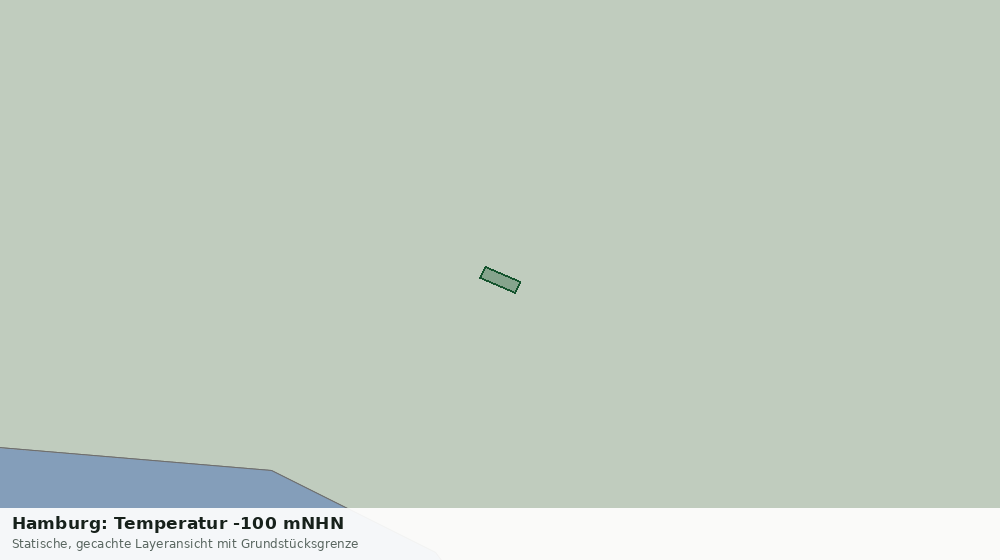 Statische Kartenansicht: Hamburg: Temperatur -100 mNHN