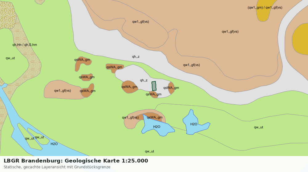Statische Kartenansicht: LBGR Brandenburg: Geologische Karte 1:25.000
