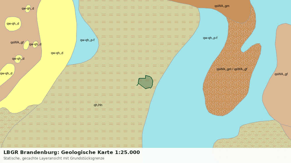 Statische Kartenansicht: LBGR Brandenburg: Geologische Karte 1:25.000