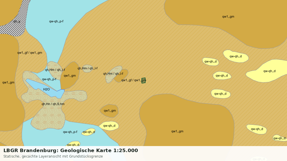 Statische Kartenansicht: LBGR Brandenburg: Geologische Karte 1:25.000