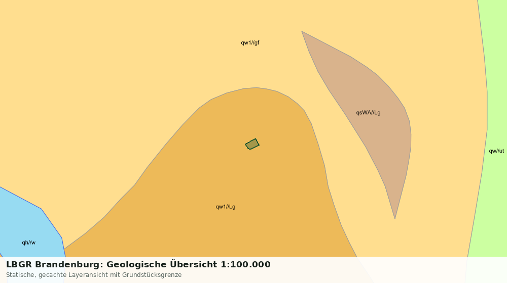 Statische Kartenansicht: LBGR Brandenburg: Geologische Übersicht 1:100.000