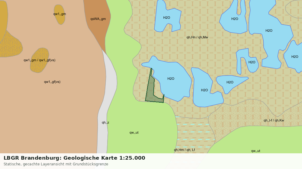Statische Kartenansicht: LBGR Brandenburg: Geologische Karte 1:25.000