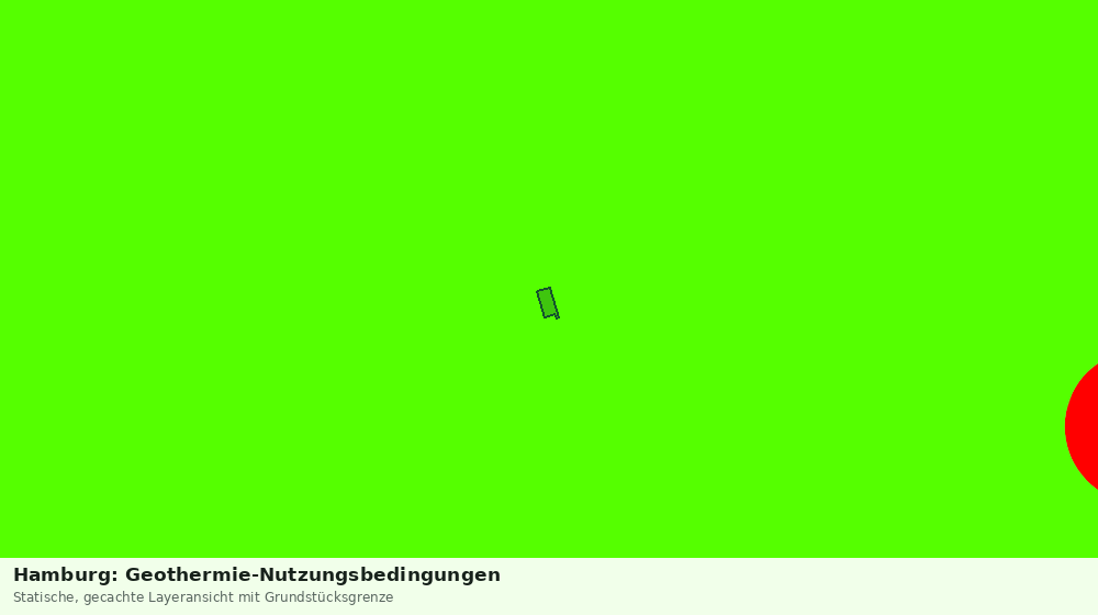 Statische Kartenansicht: Hamburg: Geothermie-Nutzungsbedingungen