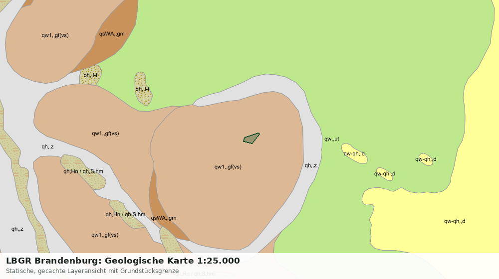 Statische Kartenansicht: LBGR Brandenburg: Geologische Karte 1:25.000