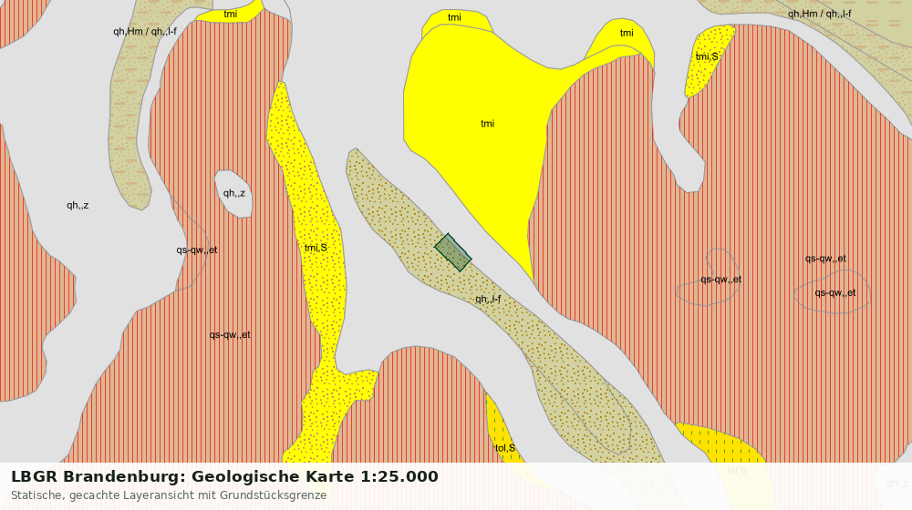 Statische Kartenansicht: LBGR Brandenburg: Geologische Karte 1:25.000