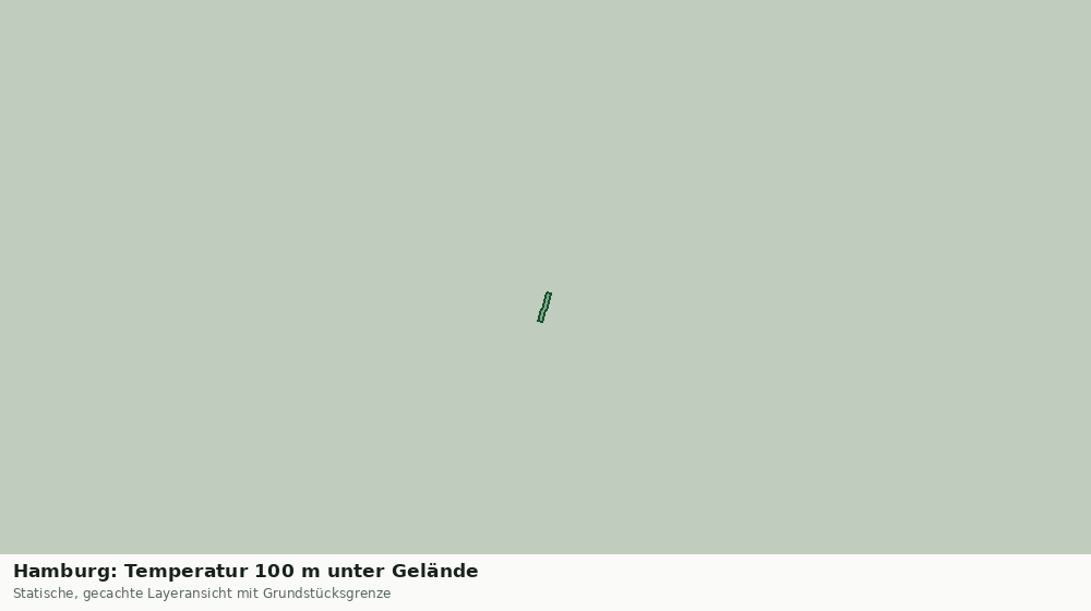 Statische Kartenansicht: Hamburg: Temperatur 100 m unter Gelände