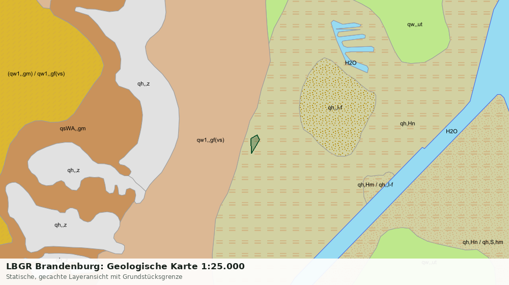 Statische Kartenansicht: LBGR Brandenburg: Geologische Karte 1:25.000