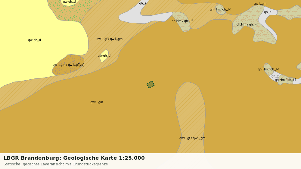Statische Kartenansicht: LBGR Brandenburg: Geologische Karte 1:25.000