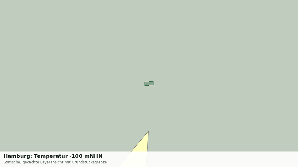 Statische Kartenansicht: Hamburg: Temperatur -100 mNHN