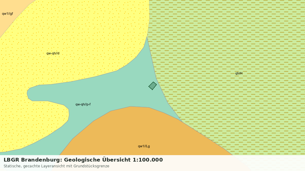 Statische Kartenansicht: LBGR Brandenburg: Geologische Übersicht 1:100.000