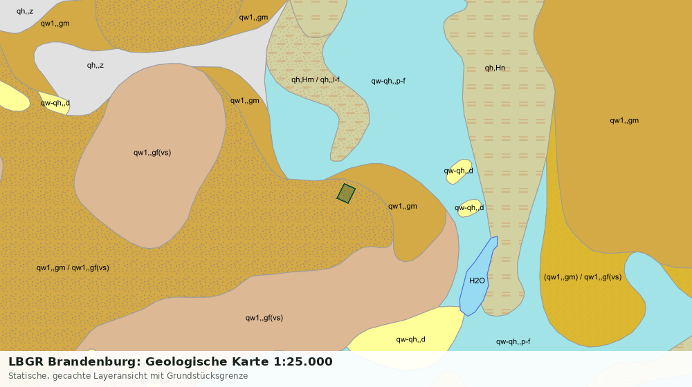 Statische Kartenansicht: LBGR Brandenburg: Geologische Karte 1:25.000