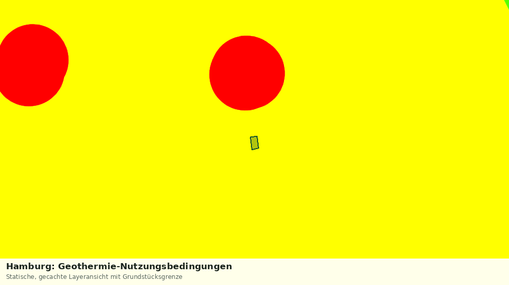Statische Kartenansicht: Hamburg: Geothermie-Nutzungsbedingungen