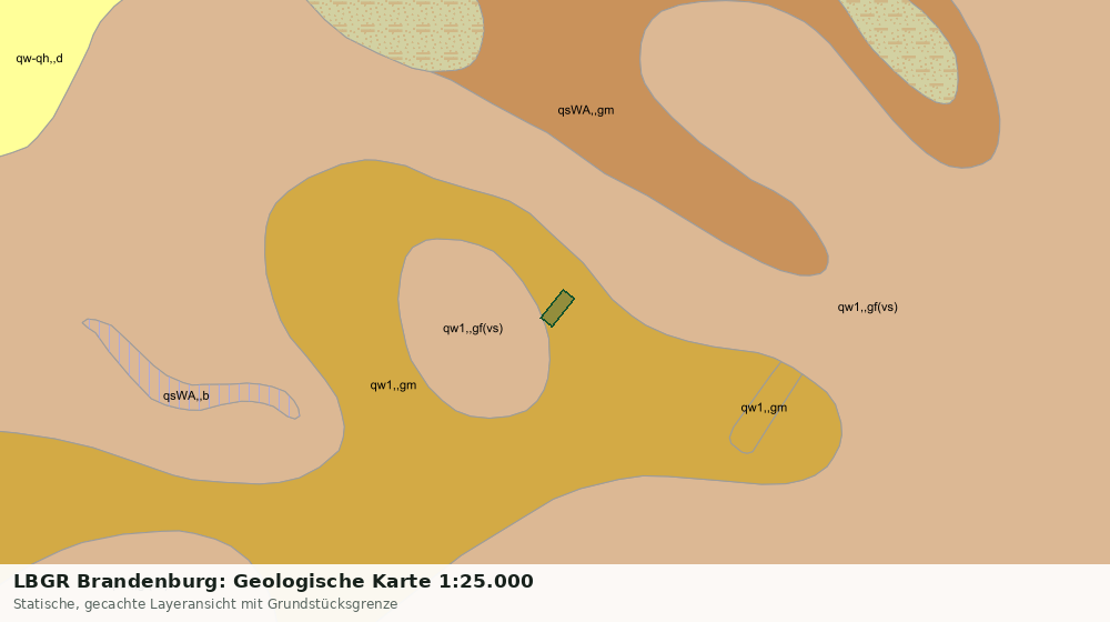 Statische Kartenansicht: LBGR Brandenburg: Geologische Karte 1:25.000
